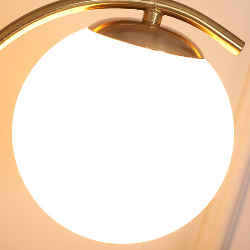 Orb Curved Round Glass Table Lamp