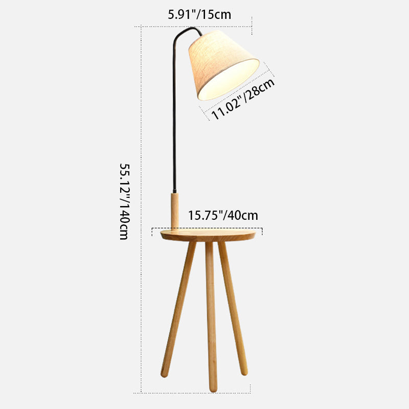 Contemporary Scandinavian Round Triangle Floor Lamp