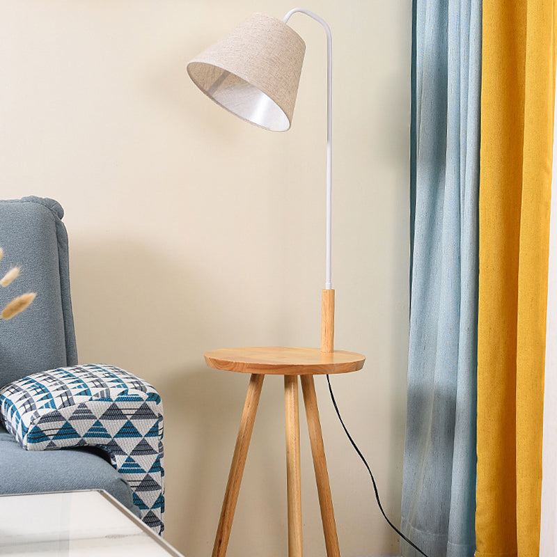 Contemporary Scandinavian Round Triangle Floor Lamp