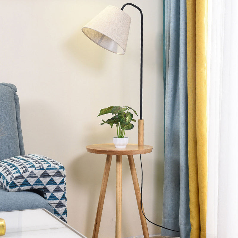 Contemporary Scandinavian Round Triangle Floor Lamp