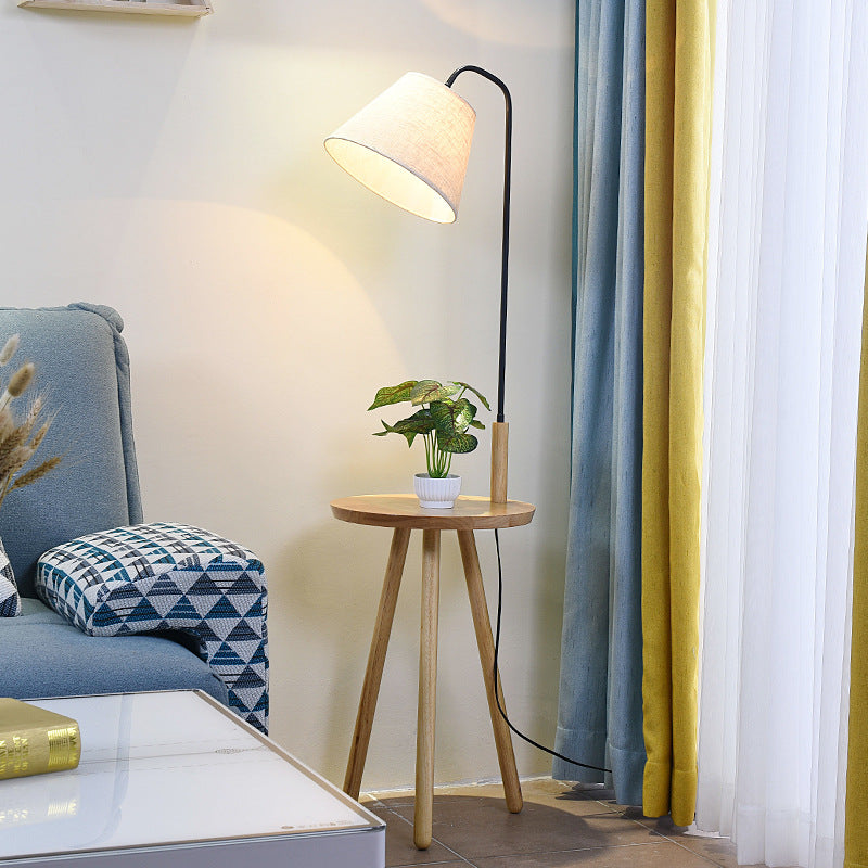 Contemporary Scandinavian Round Triangle Floor Lamp