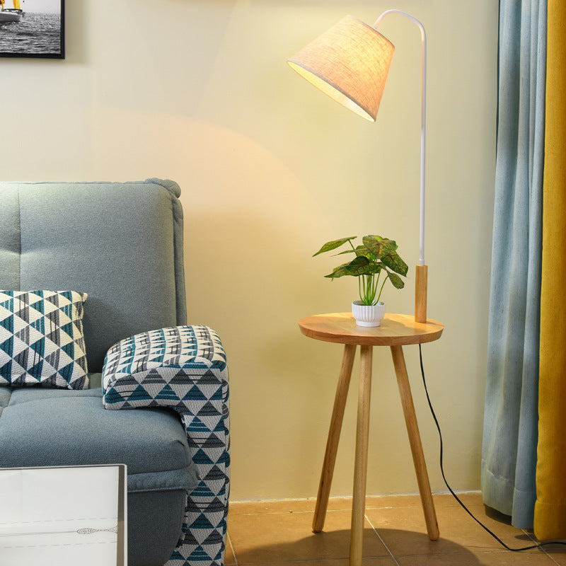 Contemporary Scandinavian Round Triangle Floor Lamp