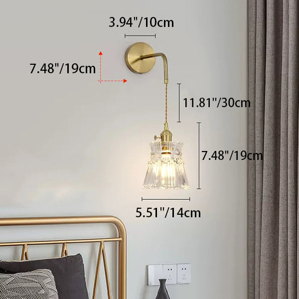 Flower Skirt Vase Petals Wall Lamp