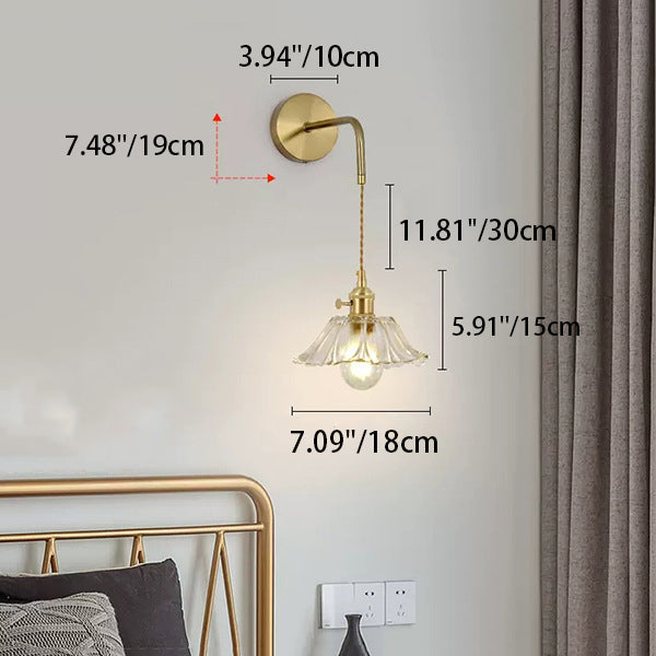 Flower Skirt Vase Petals Wall Lamp