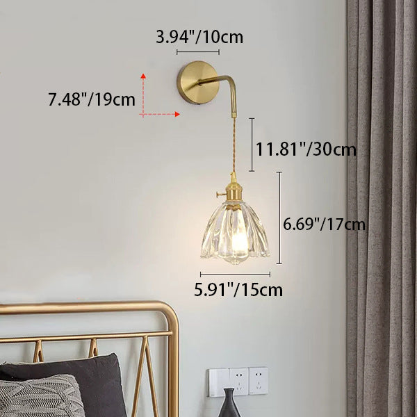 Flower Skirt Vase Petals Wall Lamp