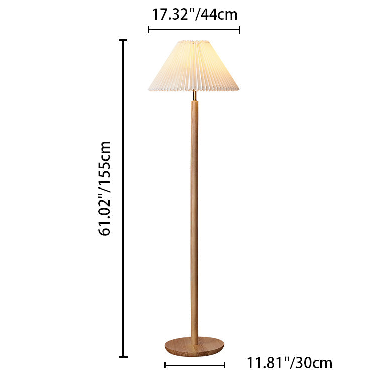 Traditional Vintage Cylinder Cone Floor Lamp