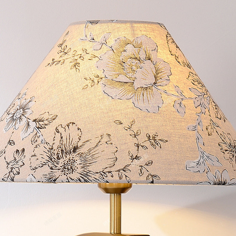 Irregular Square Cone Fabric Table Lamp