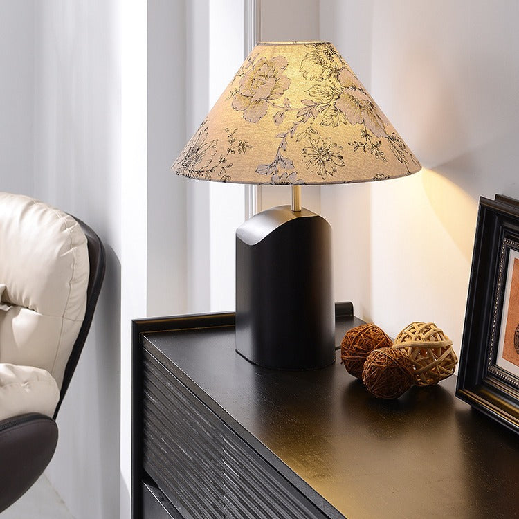 Irregular Square Cone Fabric Table Lamp