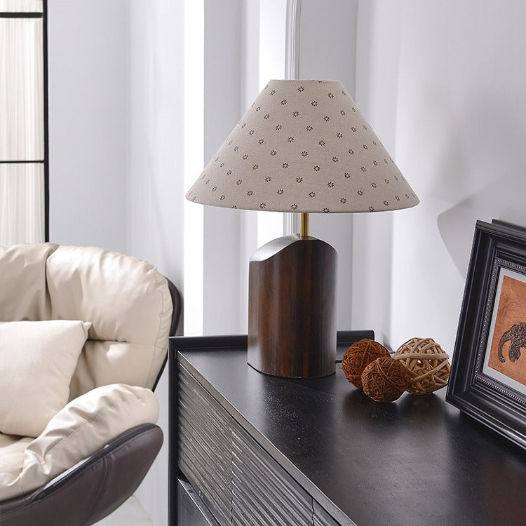 Irregular Square Cone Fabric Table Lamp