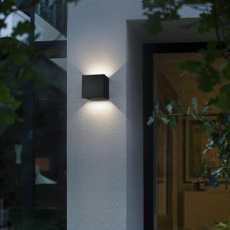 Rectangle Square Aluminum Living Wall Lamp