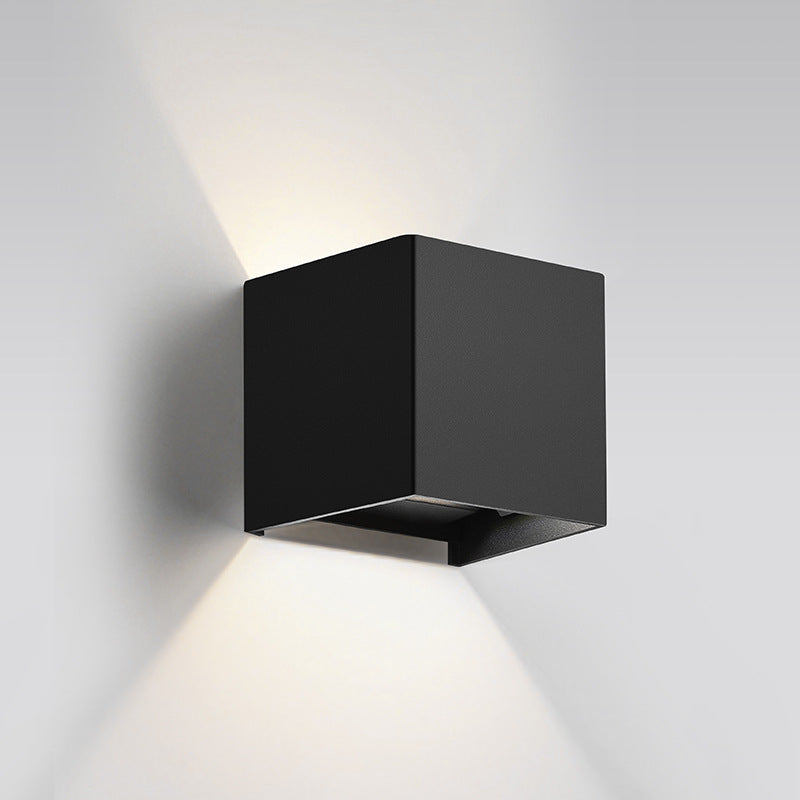Rectangle Square Aluminum Living Wall Lamp