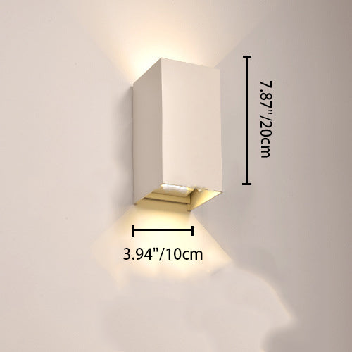 Rectangle Aluminum Living Room Wall Lamp
