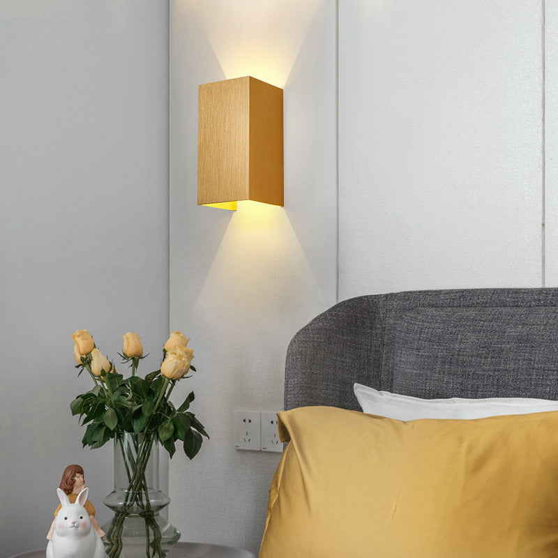 Rectangle Aluminum Living Room Wall Lamp