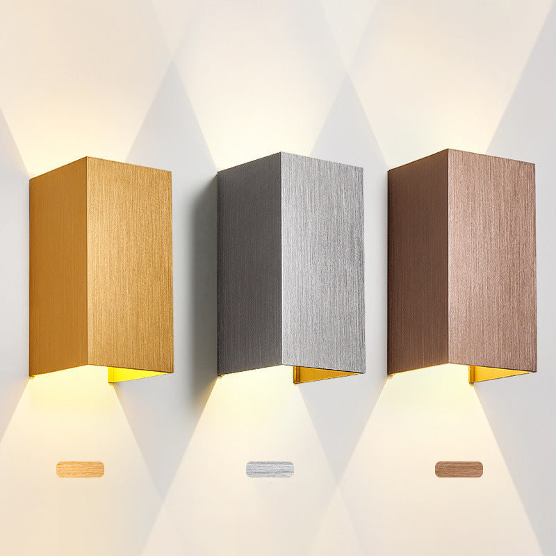 Rectangle Aluminum Living Room Wall Lamp