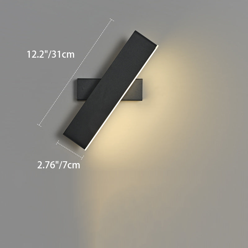 Rotatable Rectangle Acrylic Aluminum Wall Lamp