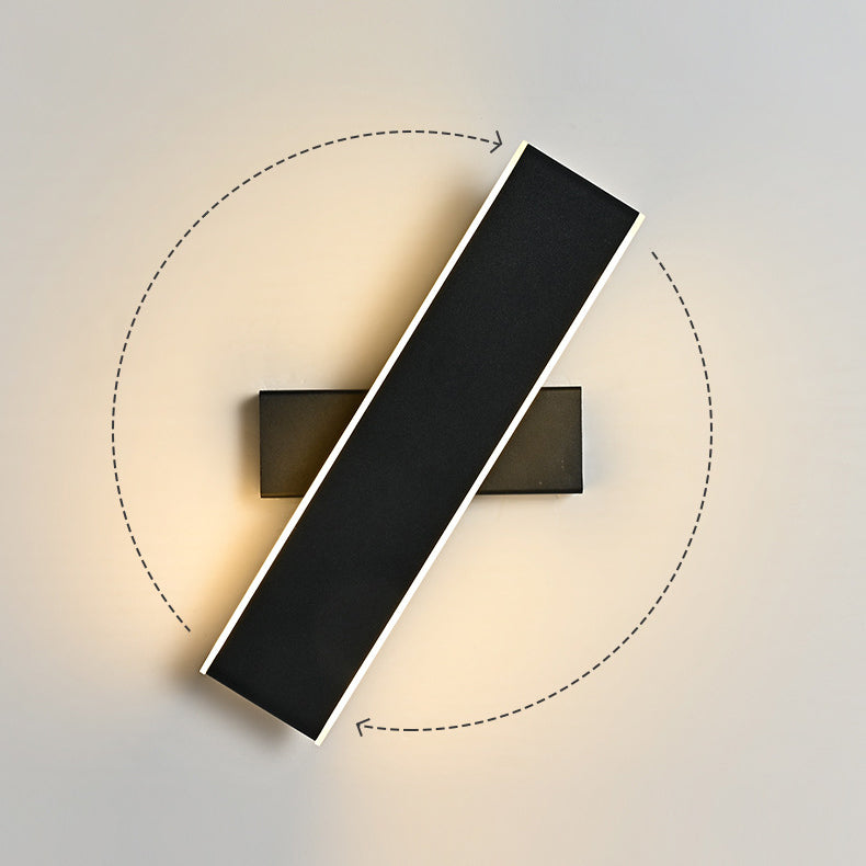 Rotatable Rectangle Acrylic Aluminum Wall Lamp