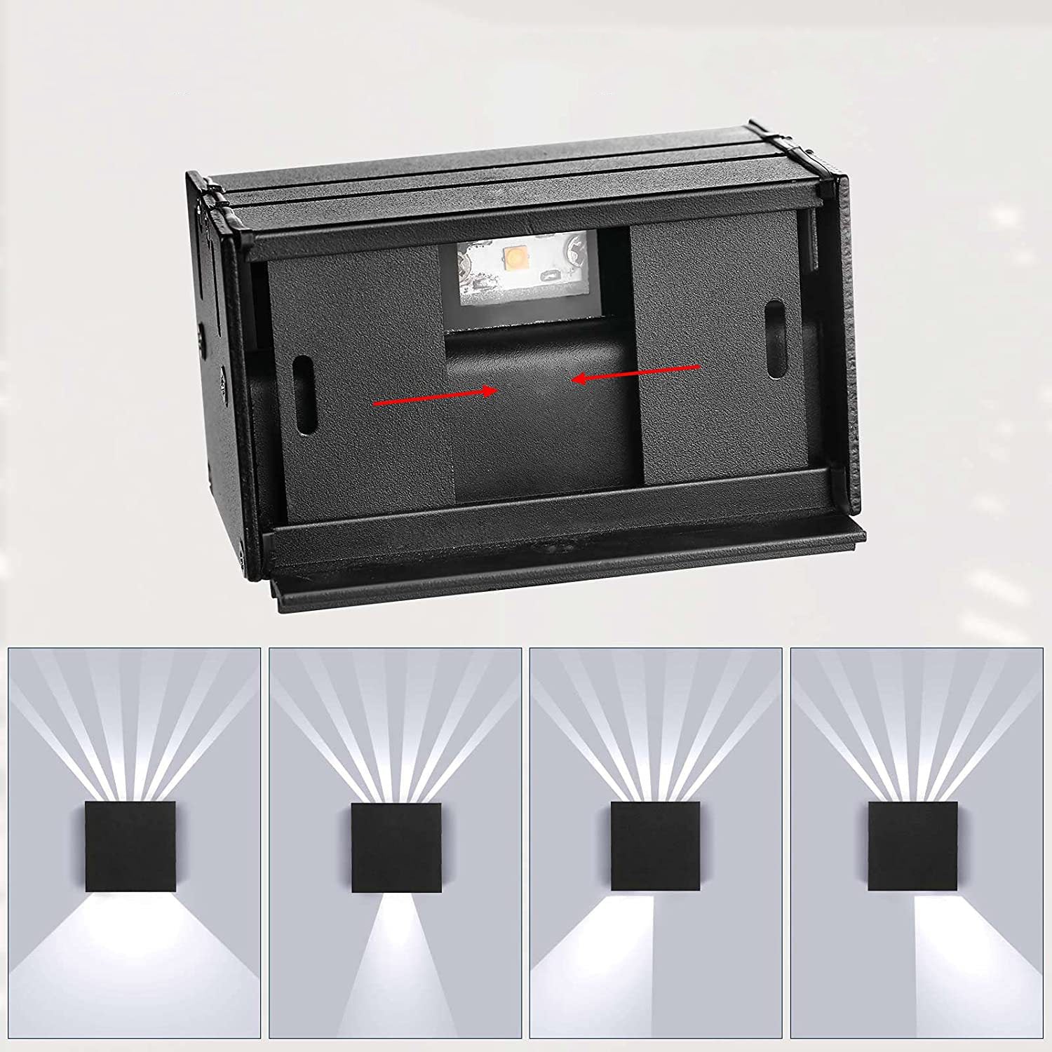 Square Aluminum Patio Outdoor Light