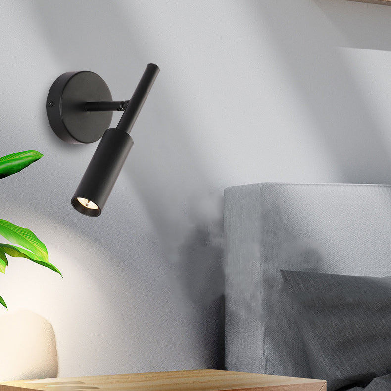 Round Cylinder Aluminum Living Wall Lamp