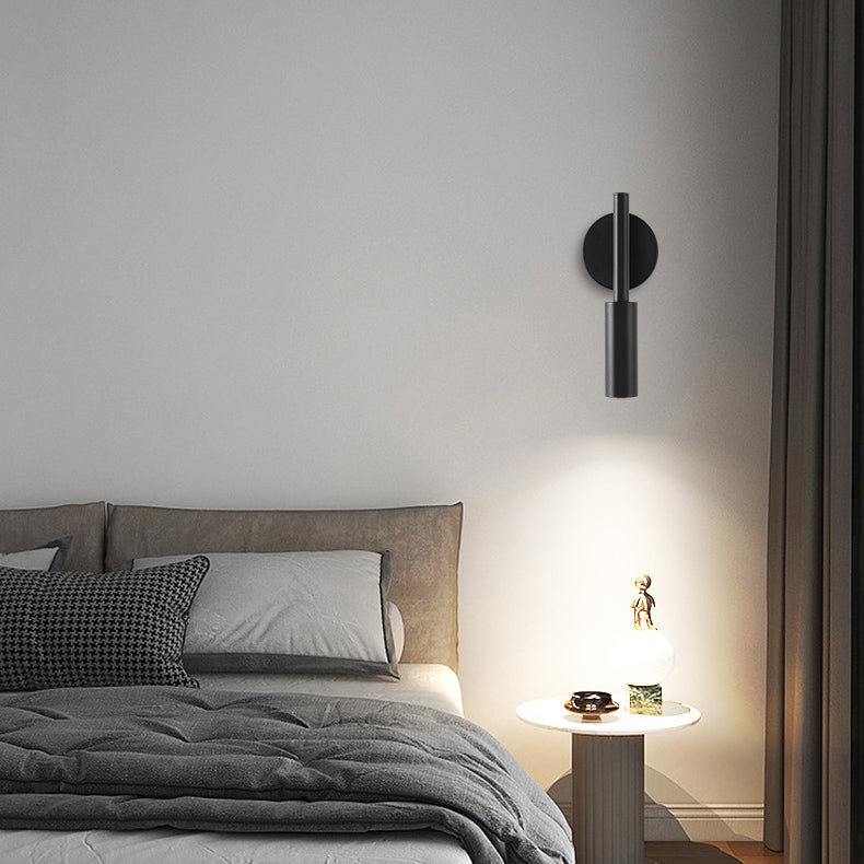 Round Cylinder Aluminum Living Wall Lamp