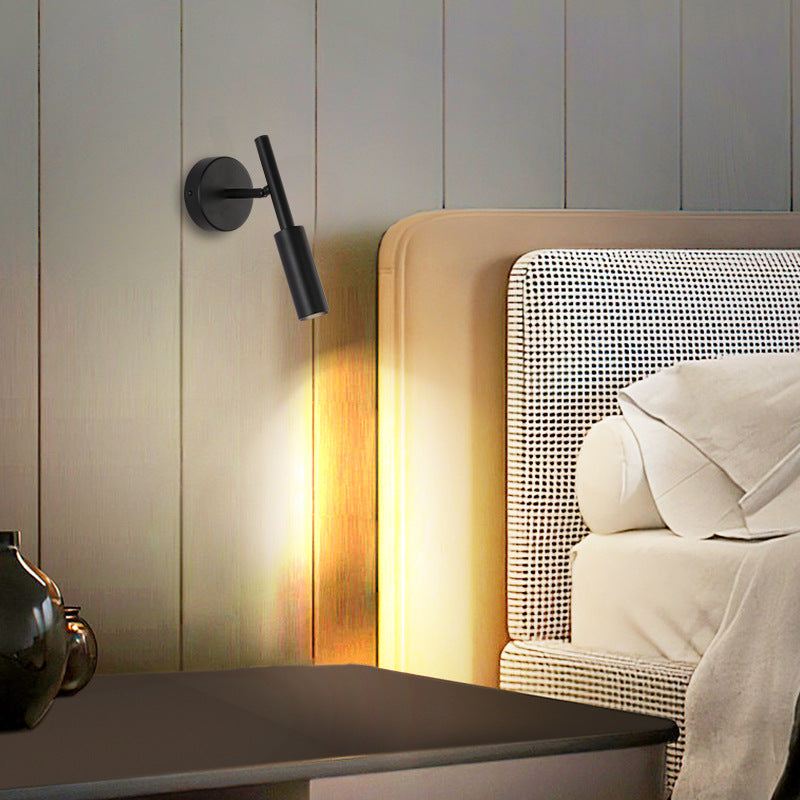 Round Cylinder Aluminum Living Wall Lamp