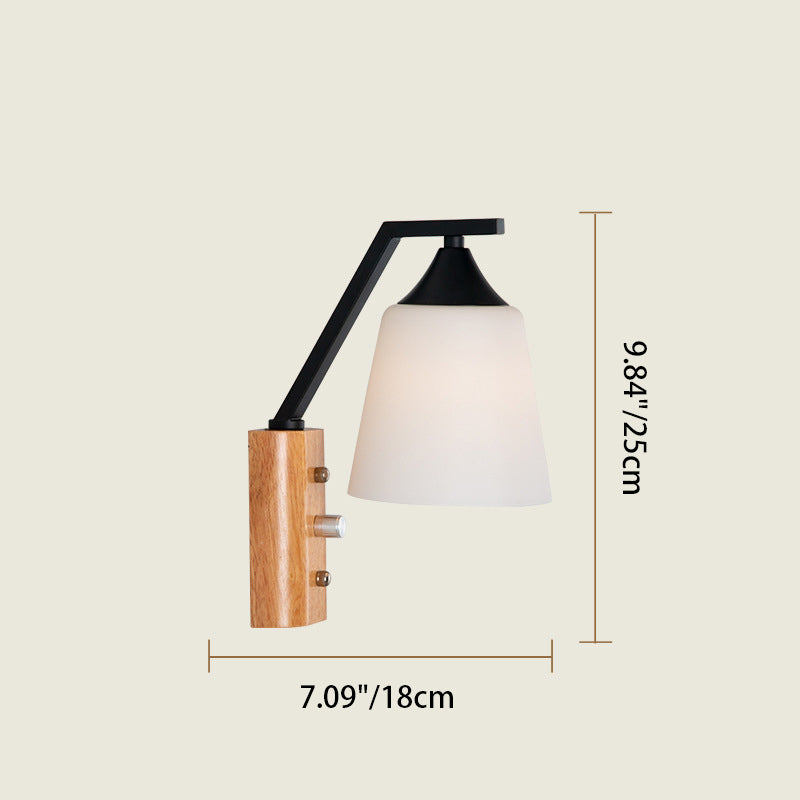 Hexagon Round Square Glass Wall Lamp