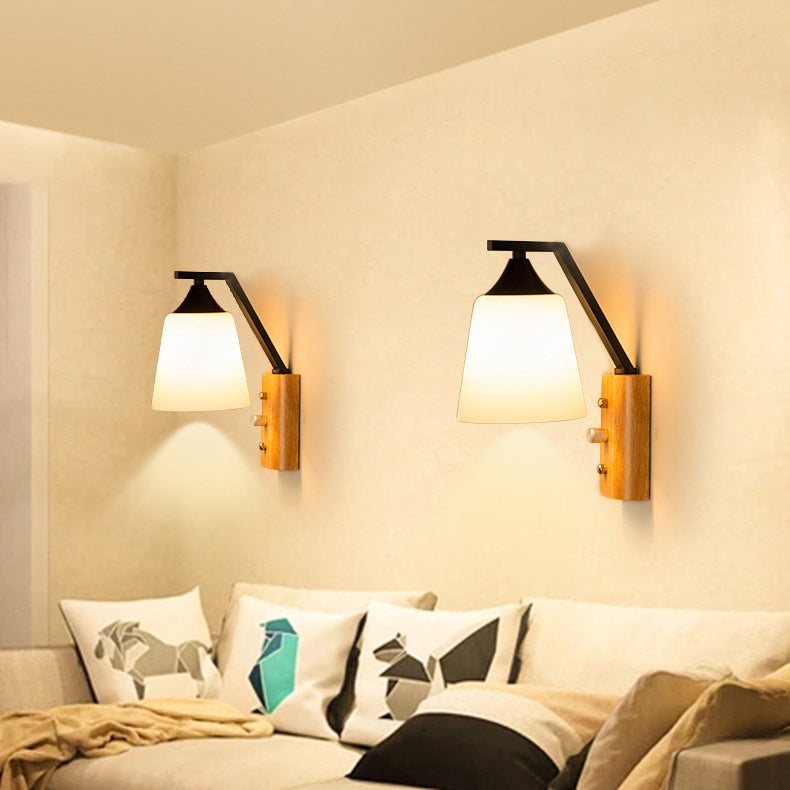 Hexagon Round Square Glass Wall Lamp
