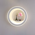 Round Planter Deer Tower Wall Lamp