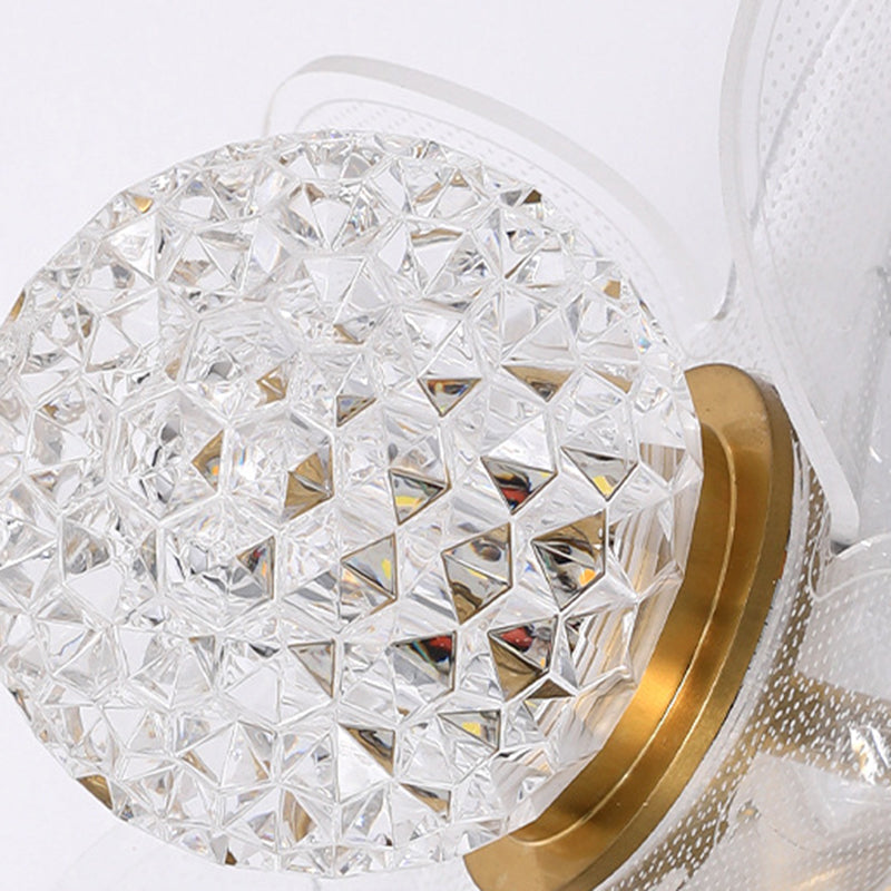Flower Curved Acrylic Iron Wall Lamp
