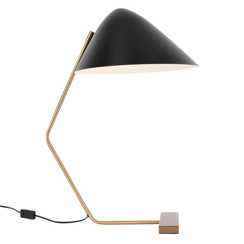 Conical Rectangle Curved Iron Table Lamp