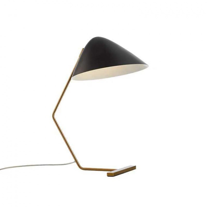Conical Rectangle Curved Iron Table Lamp