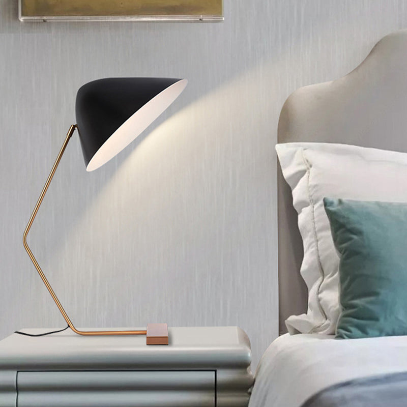 Conical Rectangle Curved Iron Table Lamp