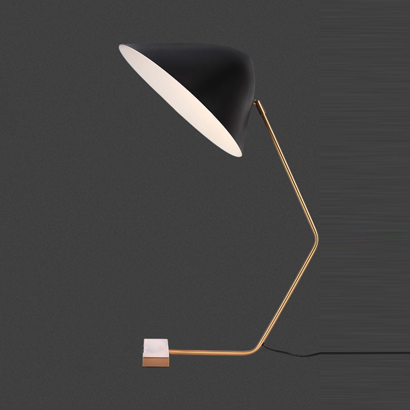 Conical Rectangle Curved Iron Table Lamp