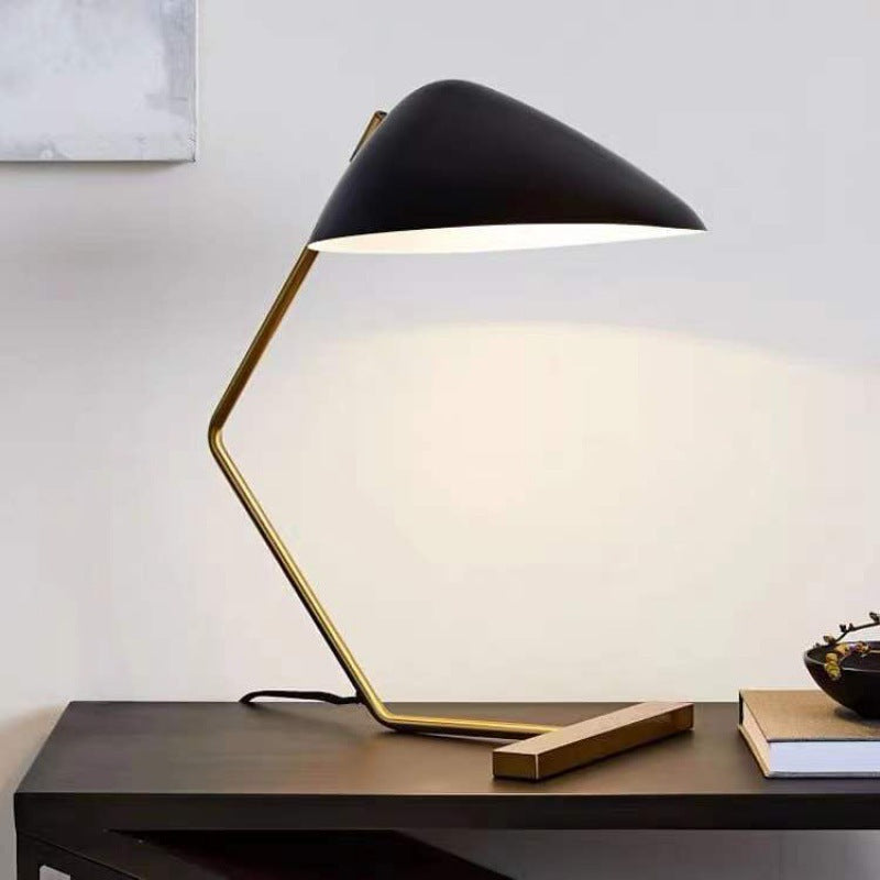 Conical Rectangle Curved Iron Table Lamp