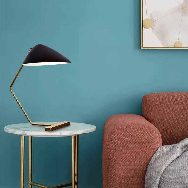 Conical Rectangle Curved Iron Table Lamp