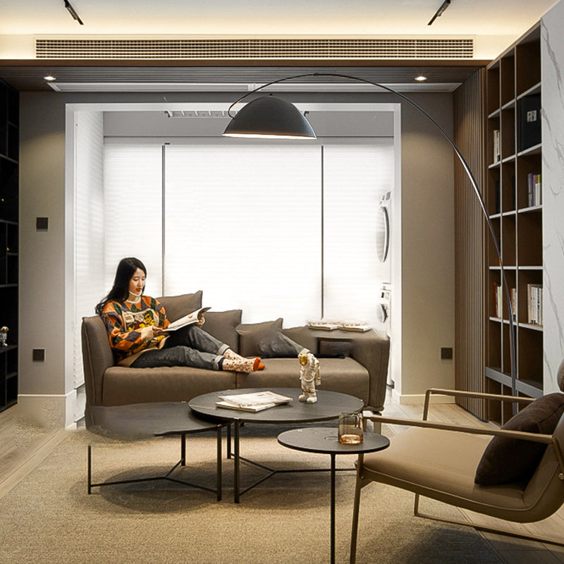 Semicircular Curved Iron Metal Floor Lamp