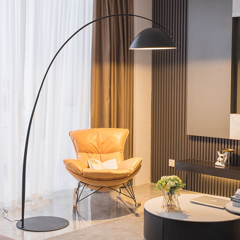 Semicircular Curved Iron Metal Floor Lamp