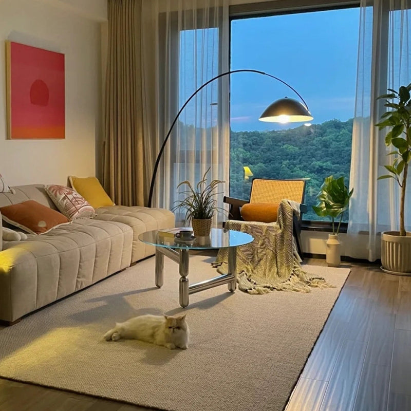 Semicircular Curved Iron Metal Floor Lamp