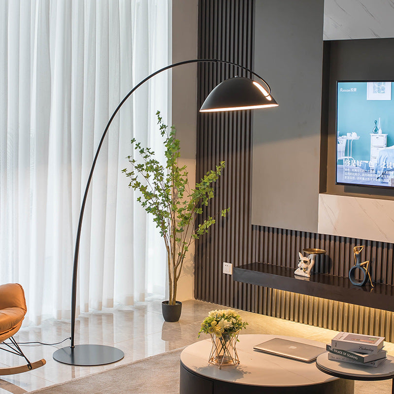 Semicircular Curved Iron Metal Floor Lamp