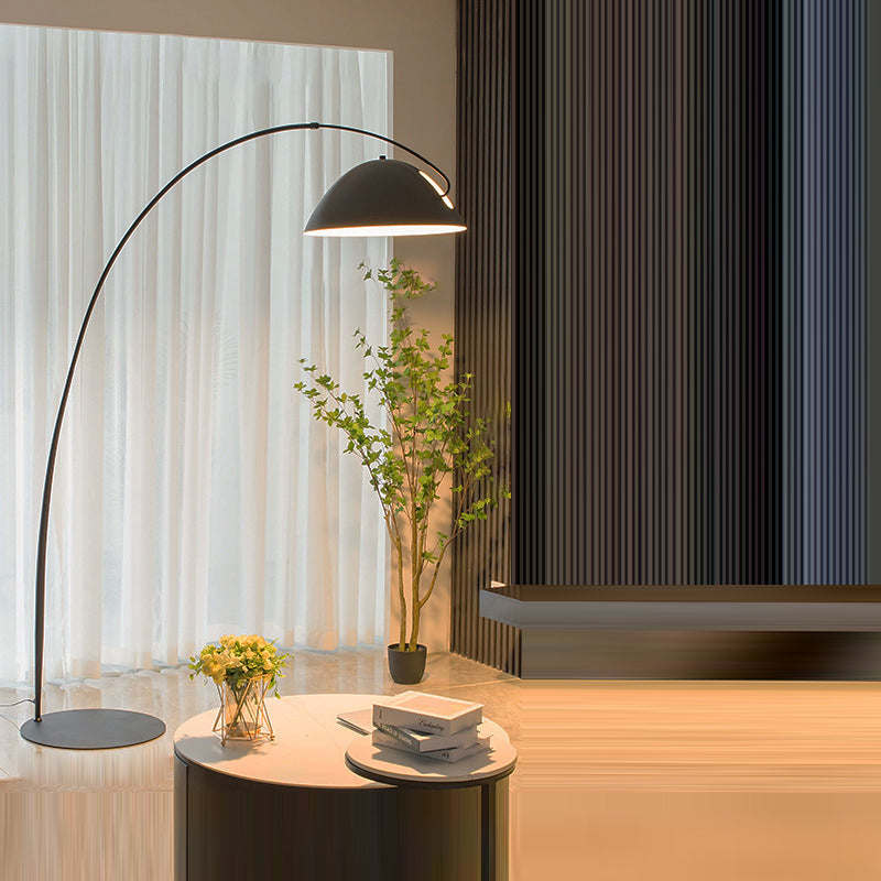Semicircular Curved Iron Metal Floor Lamp