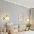 Floral Round Curved Glass Wall Lamp