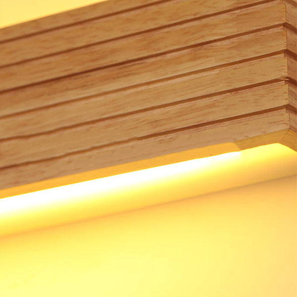 Rectangle Strip Acrylic Wood Wall Lamp