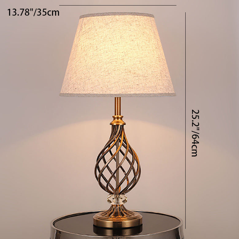 Hollow Round Bent Tube Table Lamp