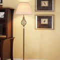 Openwork Round Fabric Crystal Floor Lamp