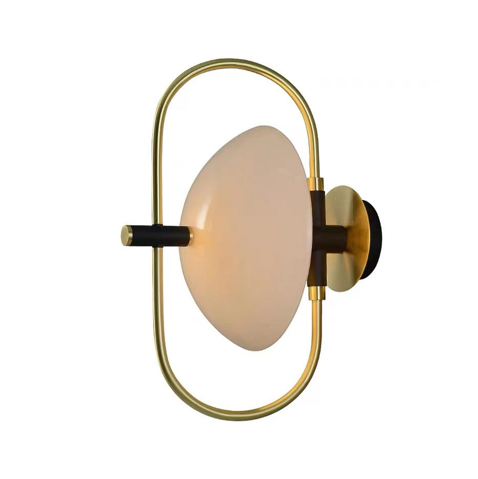 Round Curved Oval Glass Wall Lamp