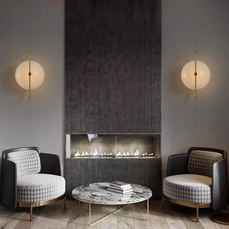 Round Curved Oval Glass Wall Lamp