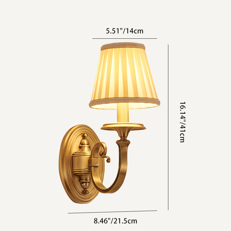 Curved Round Oval Fabric Wall Lamp