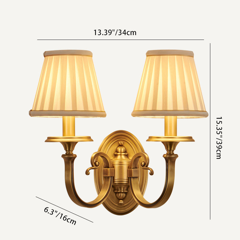 Curved Round Oval Fabric Wall Lamp
