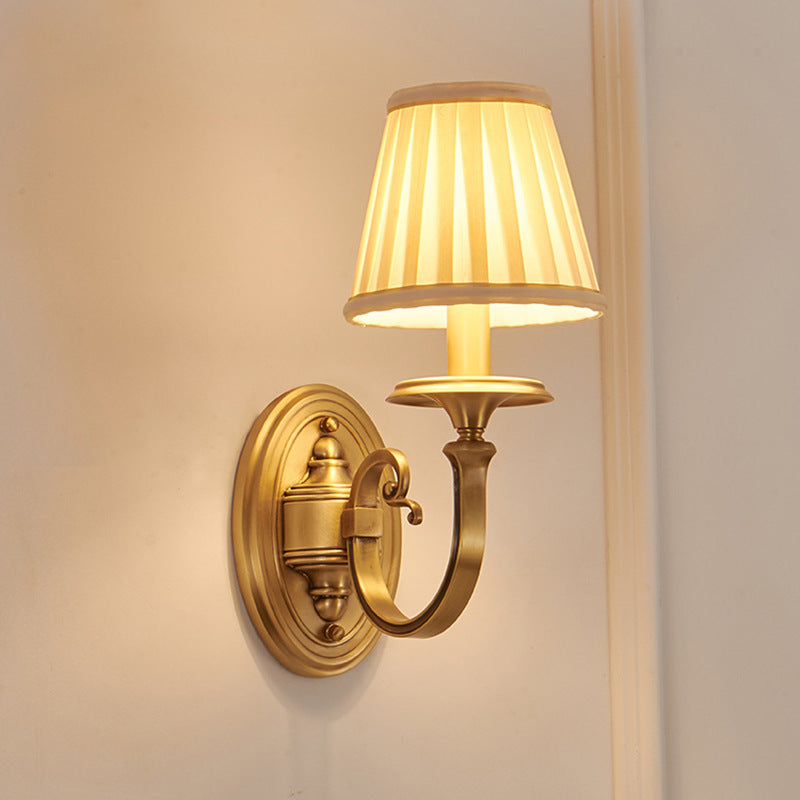 Curved Round Oval Fabric Wall Lamp