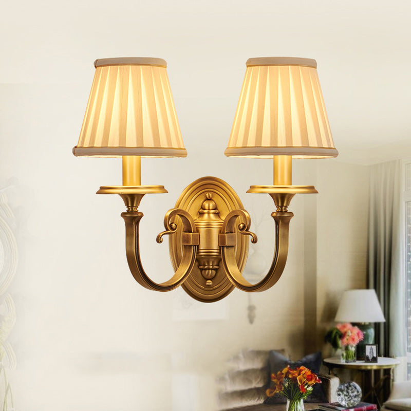 Curved Round Oval Fabric Wall Lamp