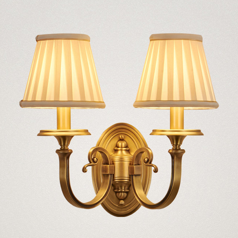 Curved Round Oval Fabric Wall Lamp